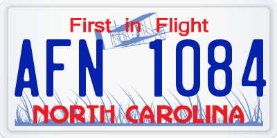 NC license plate AFN1084
