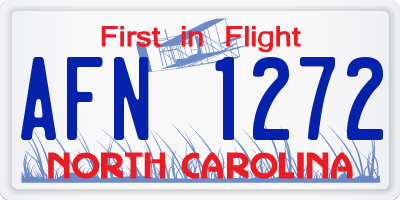 NC license plate AFN1272