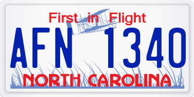 NC license plate AFN1340