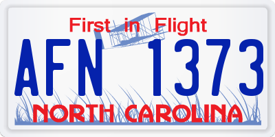 NC license plate AFN1373