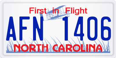 NC license plate AFN1406