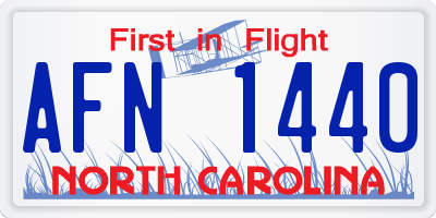 NC license plate AFN1440
