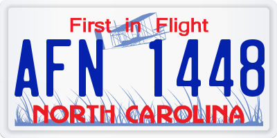 NC license plate AFN1448