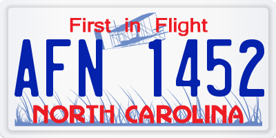 NC license plate AFN1452