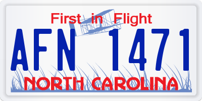 NC license plate AFN1471