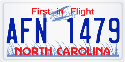 NC license plate AFN1479