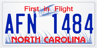 NC license plate AFN1484