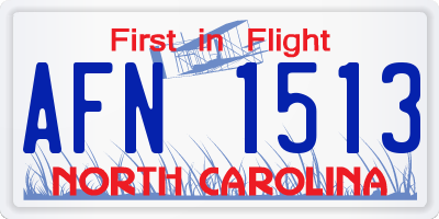 NC license plate AFN1513