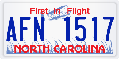 NC license plate AFN1517
