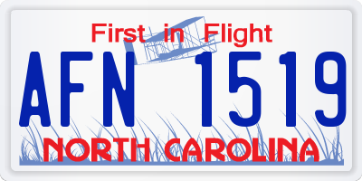 NC license plate AFN1519