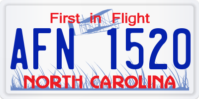 NC license plate AFN1520