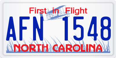 NC license plate AFN1548