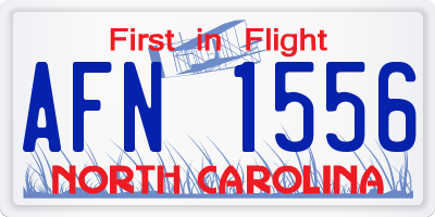 NC license plate AFN1556