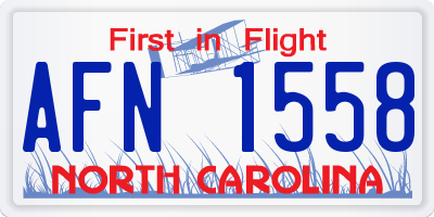 NC license plate AFN1558
