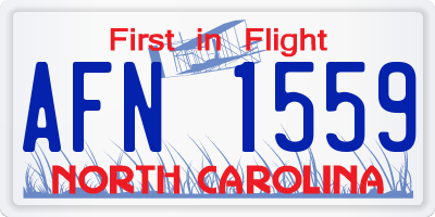 NC license plate AFN1559