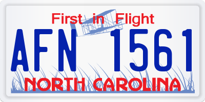 NC license plate AFN1561
