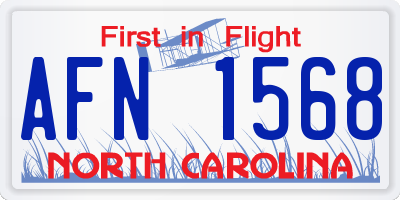 NC license plate AFN1568