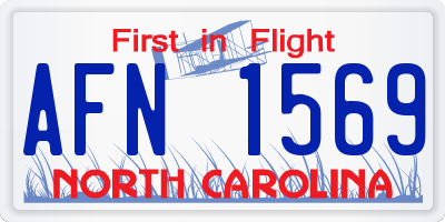 NC license plate AFN1569