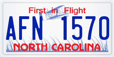 NC license plate AFN1570
