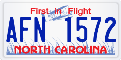 NC license plate AFN1572
