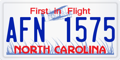 NC license plate AFN1575
