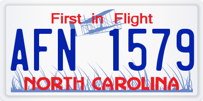 NC license plate AFN1579