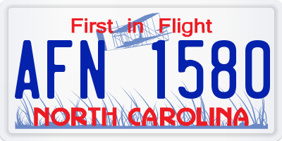NC license plate AFN1580