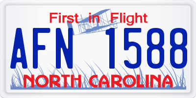 NC license plate AFN1588