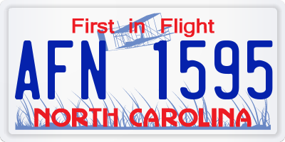 NC license plate AFN1595