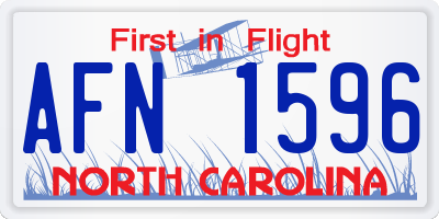 NC license plate AFN1596