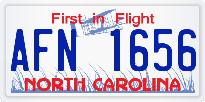 NC license plate AFN1656
