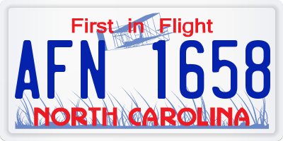 NC license plate AFN1658
