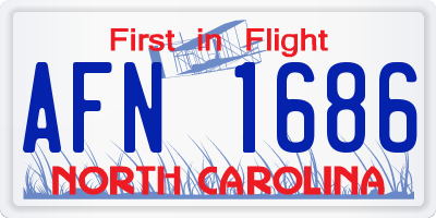 NC license plate AFN1686