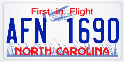 NC license plate AFN1690