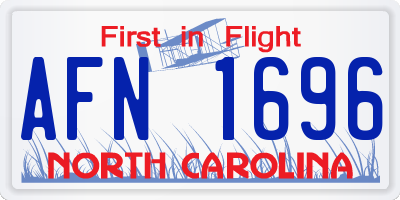 NC license plate AFN1696