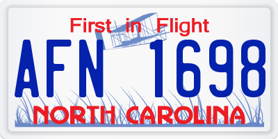 NC license plate AFN1698