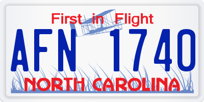 NC license plate AFN1740
