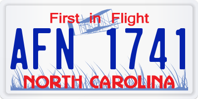 NC license plate AFN1741