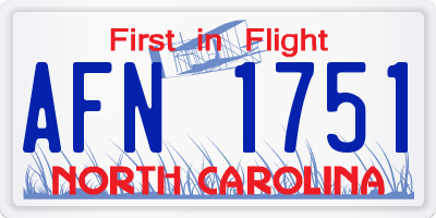 NC license plate AFN1751