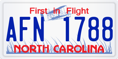 NC license plate AFN1788