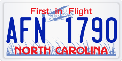 NC license plate AFN1790