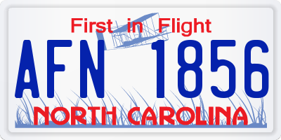 NC license plate AFN1856