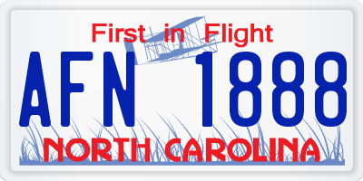 NC license plate AFN1888