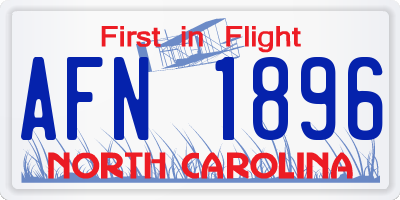 NC license plate AFN1896