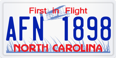 NC license plate AFN1898