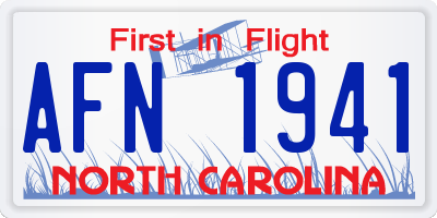 NC license plate AFN1941