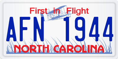 NC license plate AFN1944