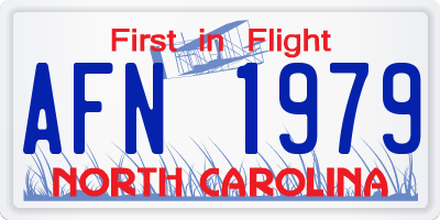 NC license plate AFN1979