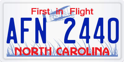 NC license plate AFN2440