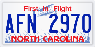 NC license plate AFN2970
